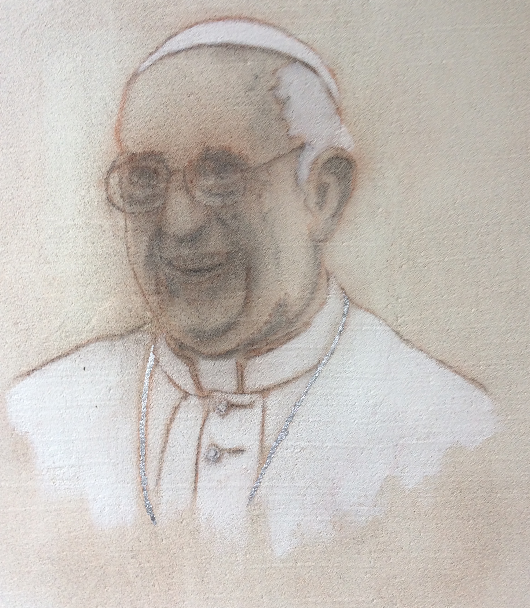 Papa Francesco – ritratto del Maestro Galeazzo Auzzi Firenze 2014 – Foto Franco Mariani (3)