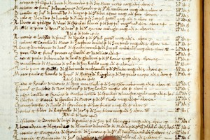 pagina del Registro Battesimale  del 1469 con  Niccolo Machiavelli b