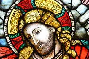 testa del Cristo dopo restauro, vetrata rosone del Duomo di Firenze, courtesy Opera del Duomo, foto A. becattini