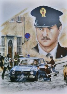 Vignetta mostra Polizia - agguato terroristi agente Dionisi
