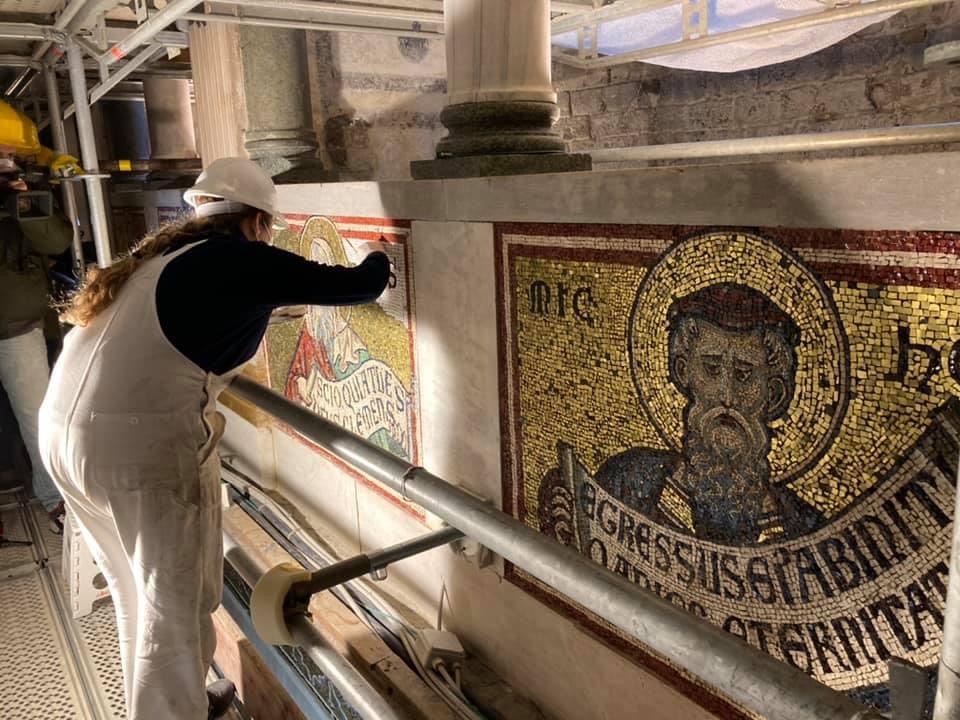 Restauro mosaici Battistero 2021 – foto Giornalista Franco Mariani (62)